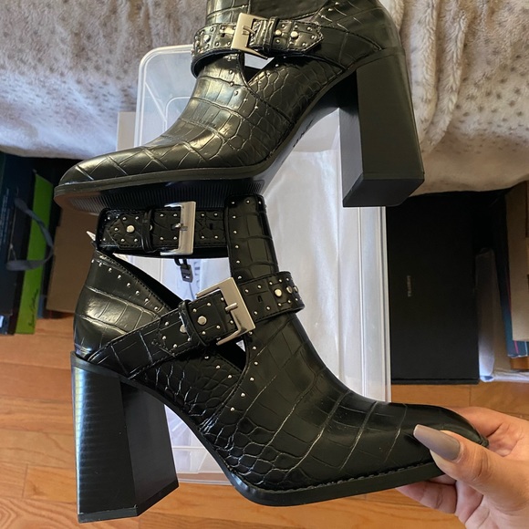 Zara studded Strap Booties - Picture 4 of 4
